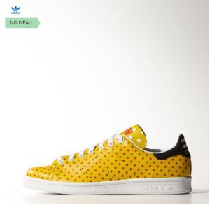 Chaussures à pois jaunes Adidas
