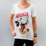 T-shirt Monsieur Steve Mickey en blanc