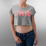 Top Only Groovy Chic Cropped en gris