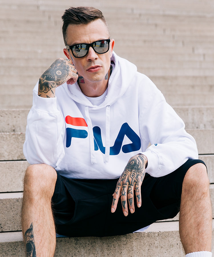 sweat-capuche-homme-fila-logo