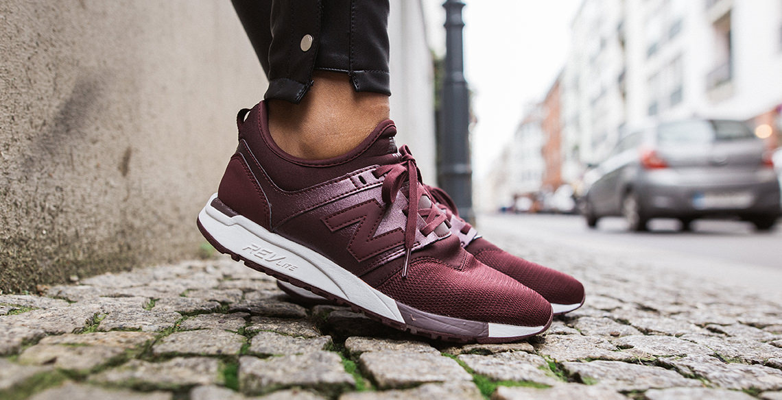 new balance bordeaux et blanche