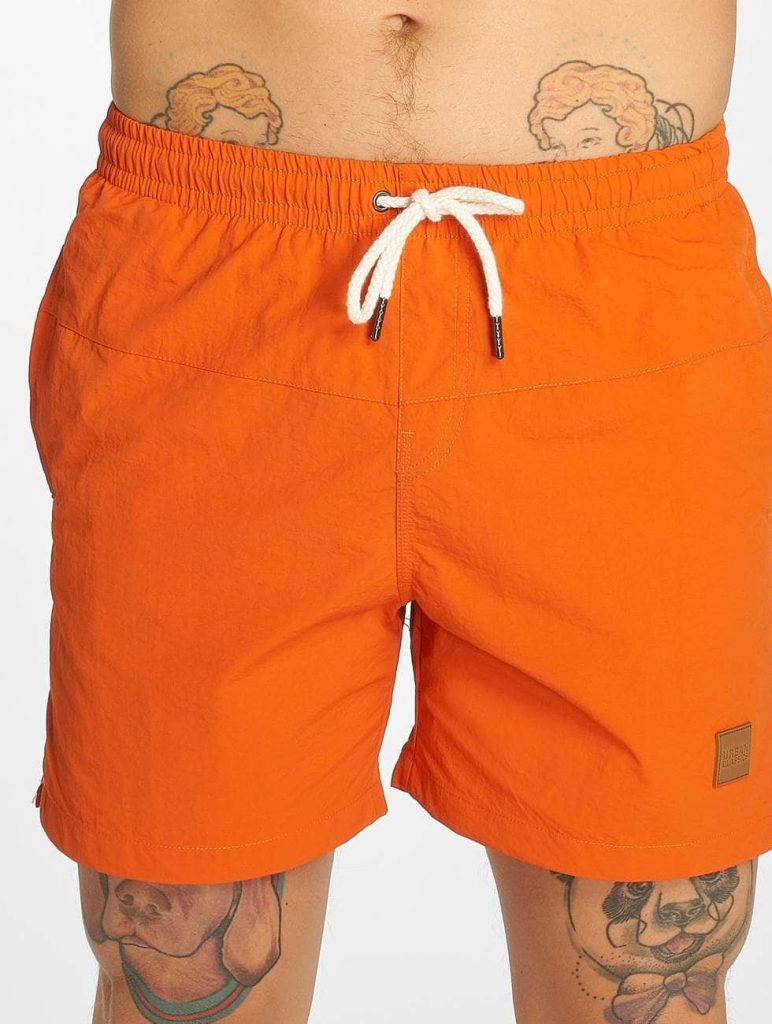 urban-classics-short-de-bain-orange