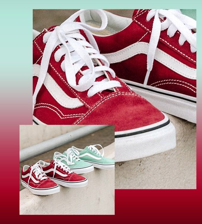 vans vert jaune rouge
