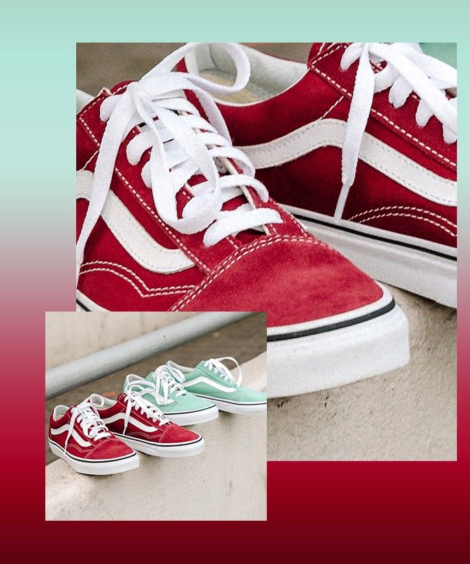 Vans-old-Skool-rouge-et-vert